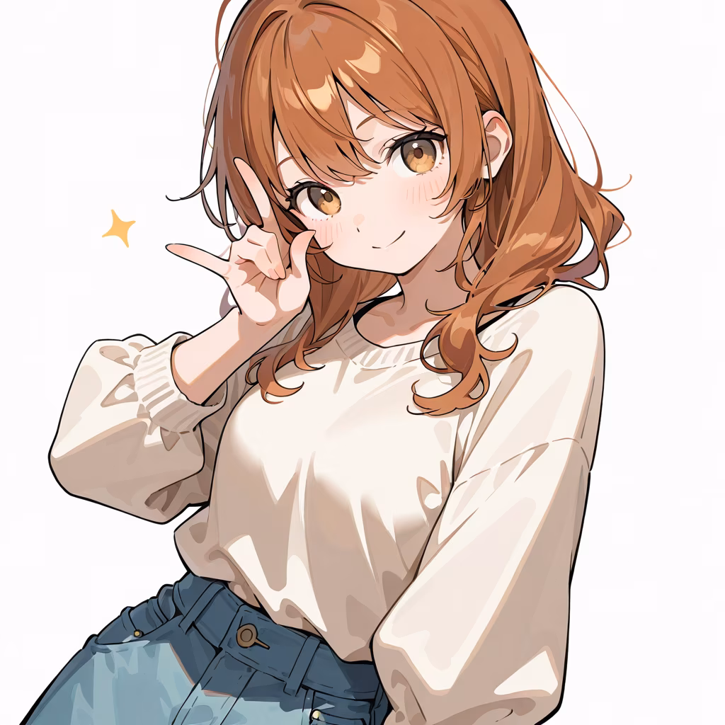 1girl m white background casual