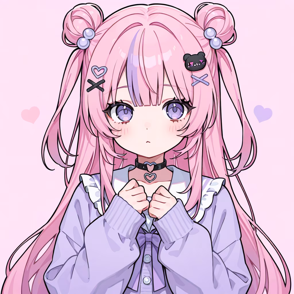 1girl yami kawaii upper body simple background