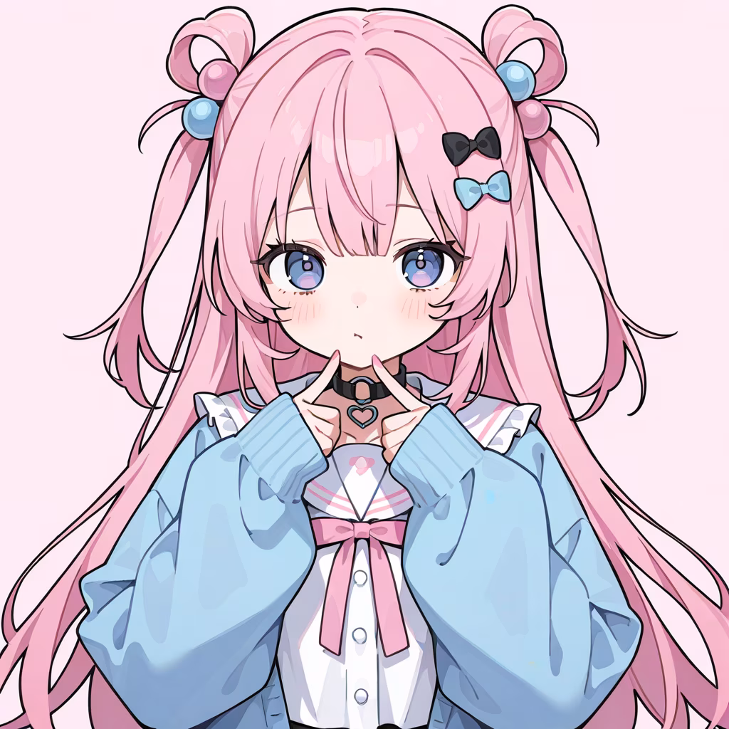 1girl yami kawaii simple background