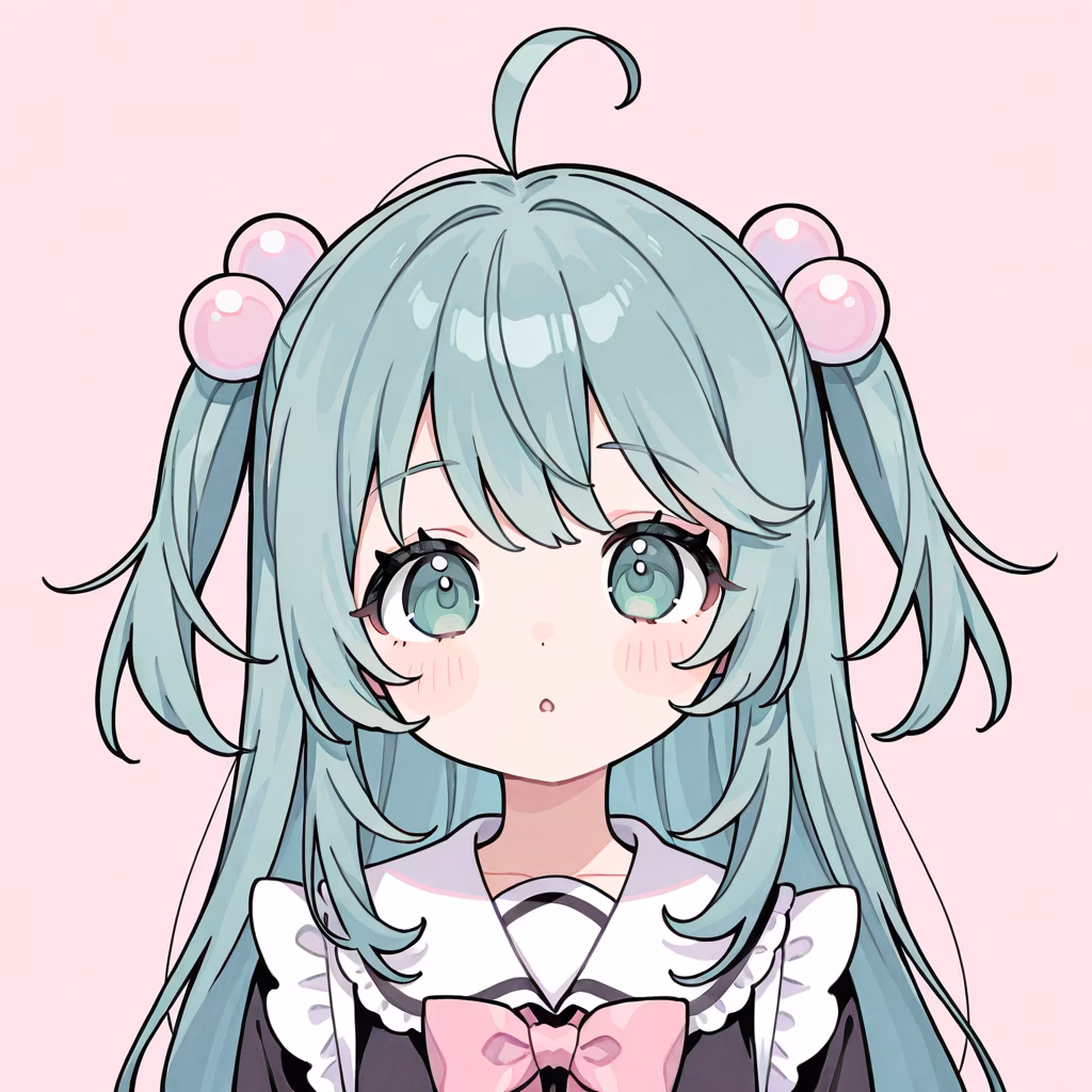 1girl yume kawaii upper body simple background