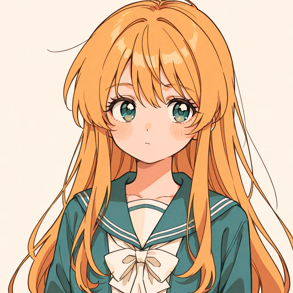 1girl heisei retro upper body simple background