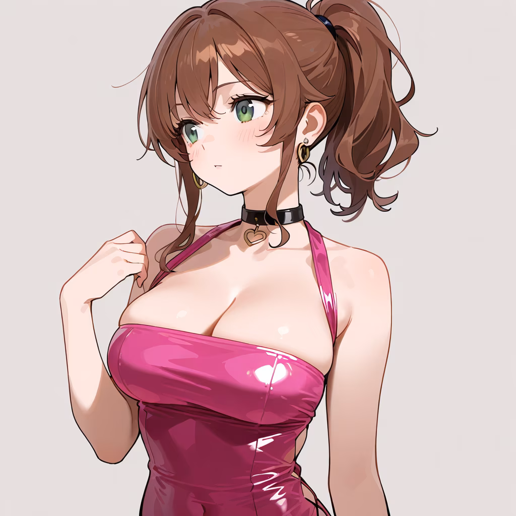 1girl bodycon upper body simple background