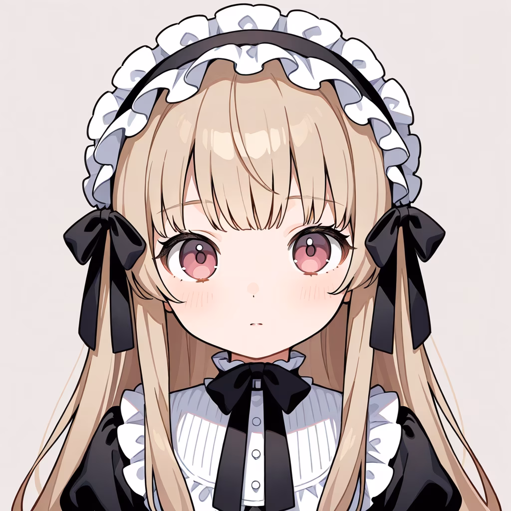 1girl lolita fashion upper body simple background