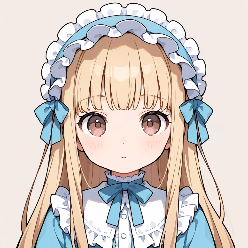 1girl classic lolita upper body simple background