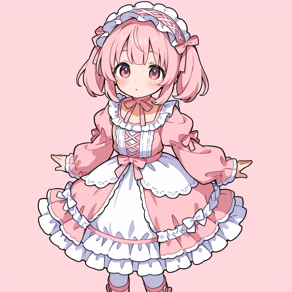 1girl sweet lolita simple background