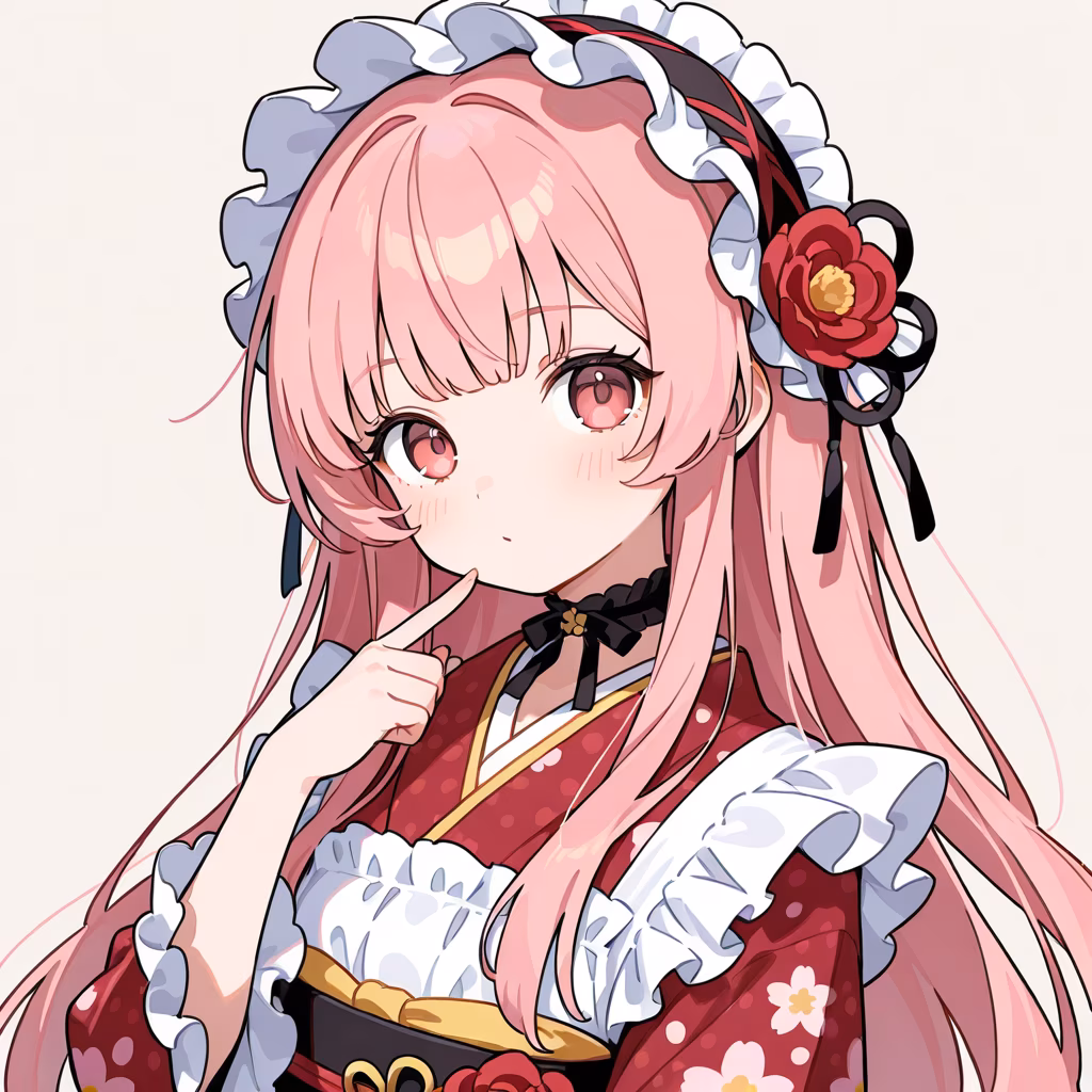 1girl wa lolita upper body simple background