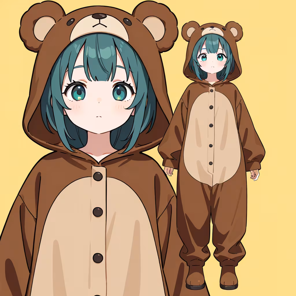 1girl bear costume zoom layer full body upper body general