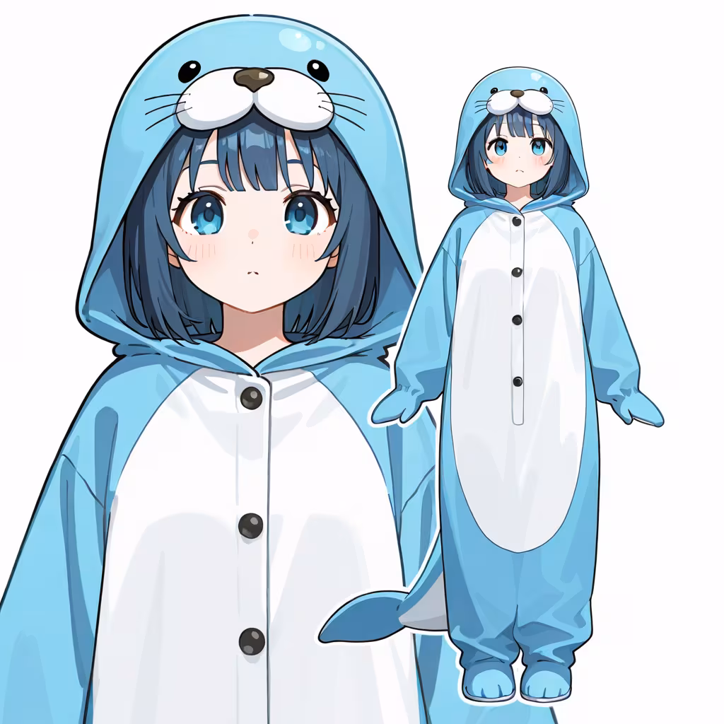 1girl seal costume zoom layer full body upper body general