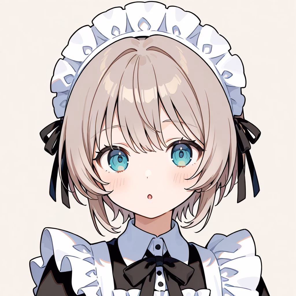 1girl, maid-headdress, general, simple background