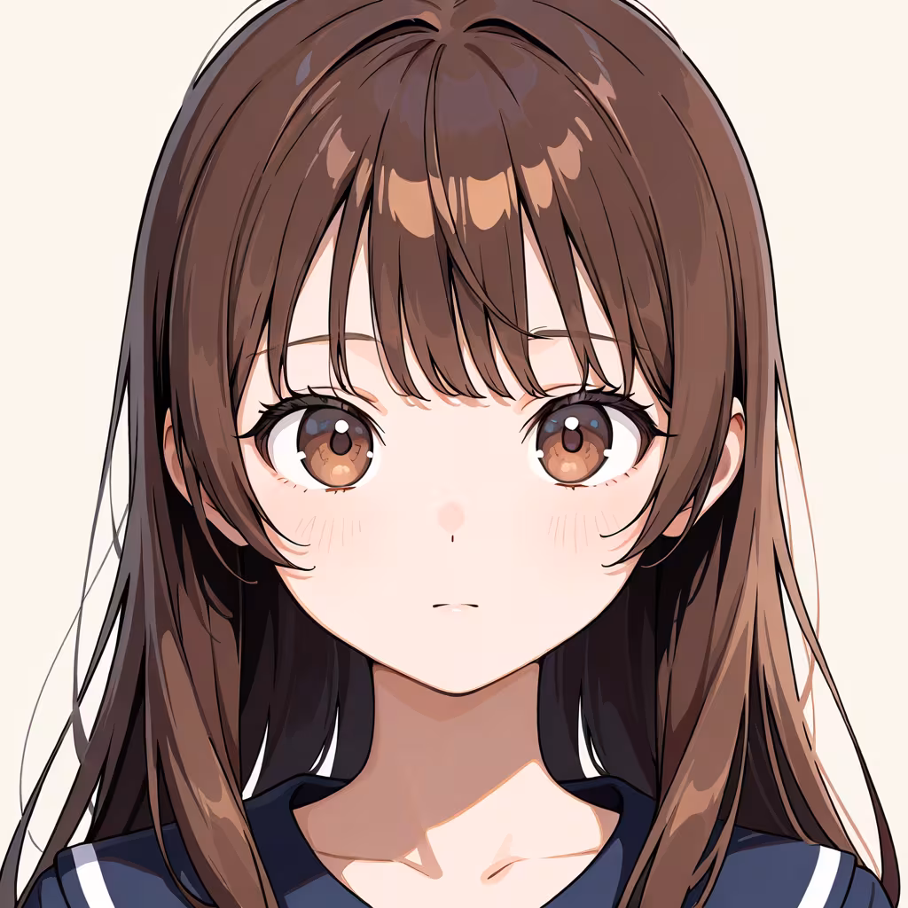 1girl choppy bangs 1 1 portrait simple background