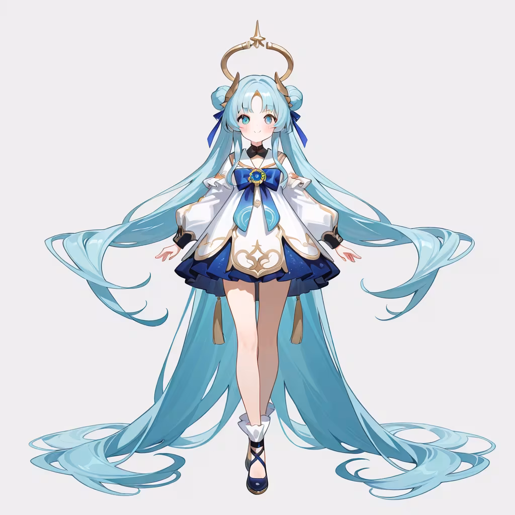 1girl absurdly long hair simple background
