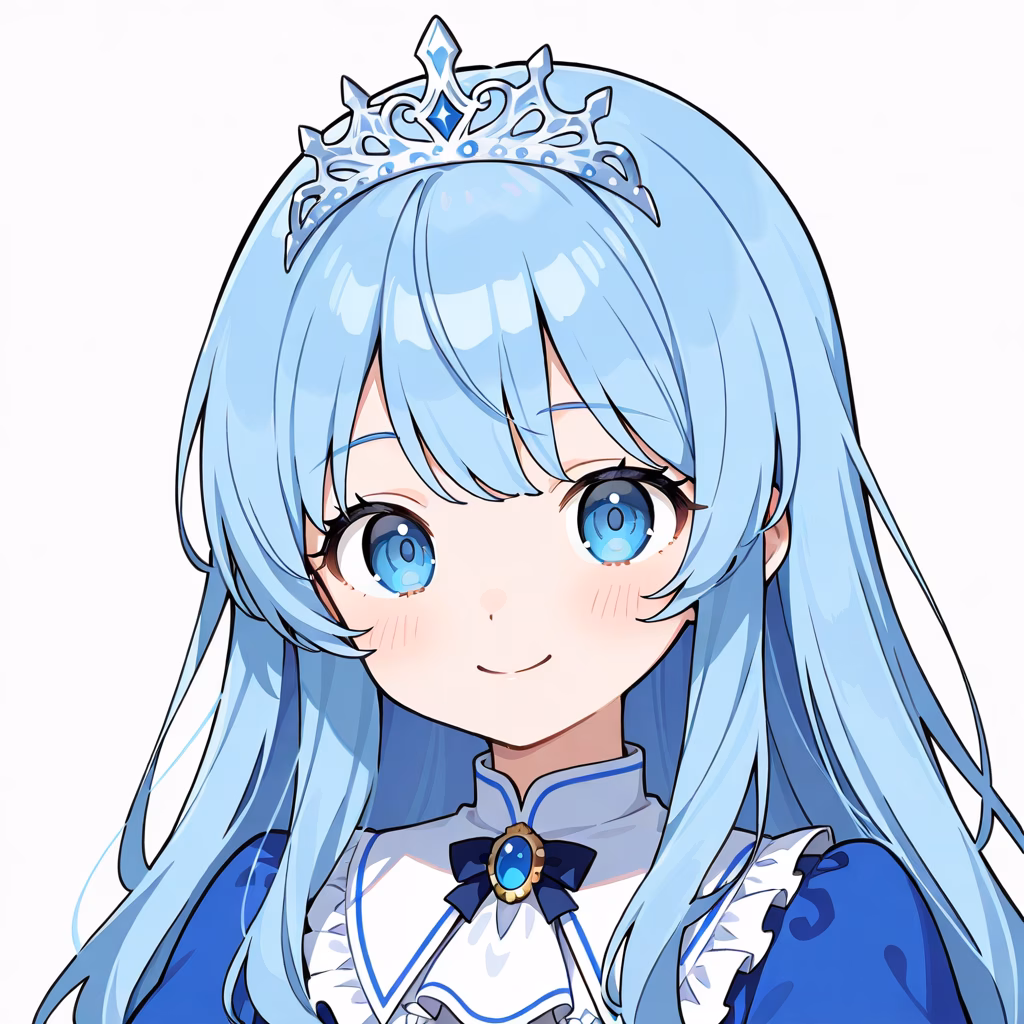 1girl, tiara, general, simple background