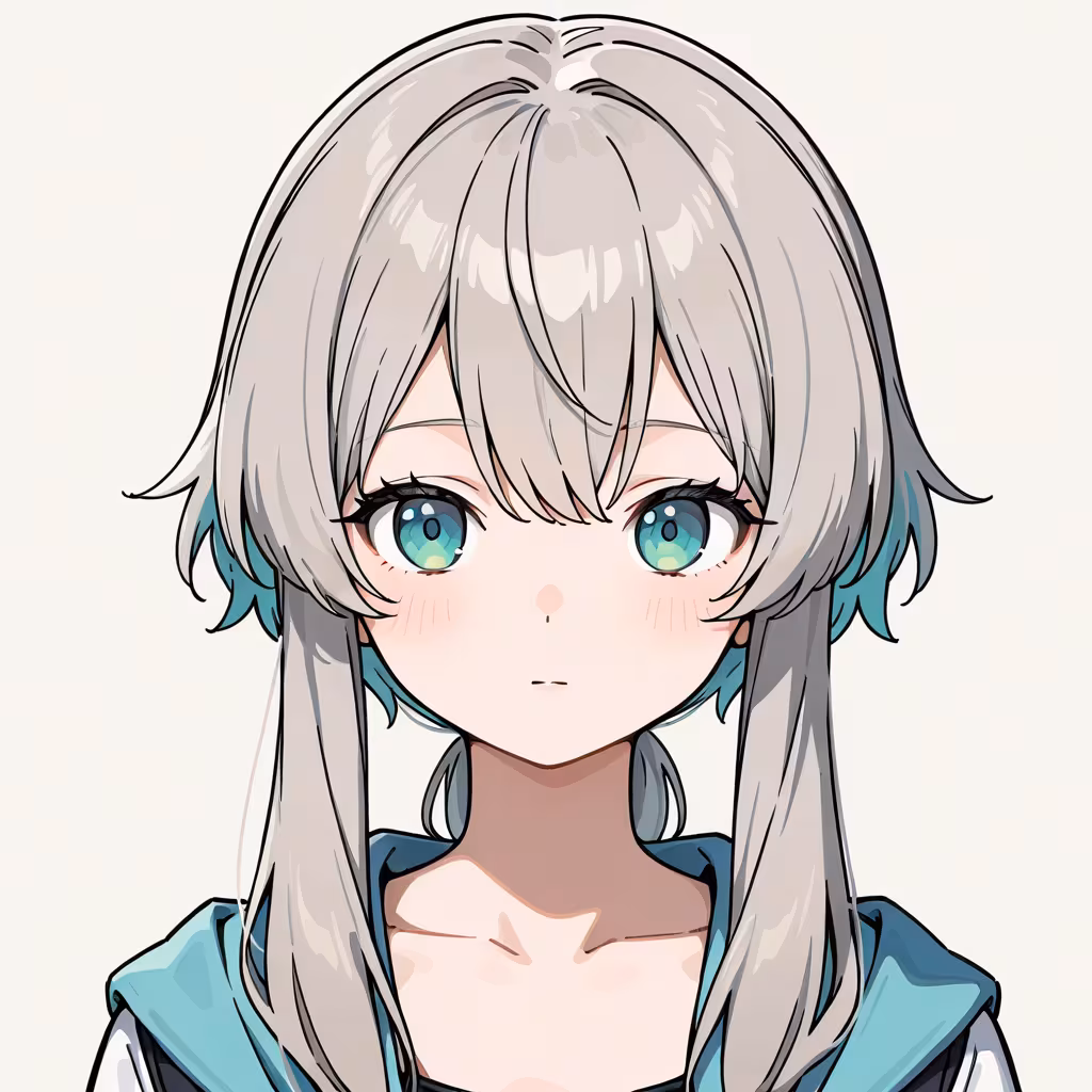 1girl forelocks simple background