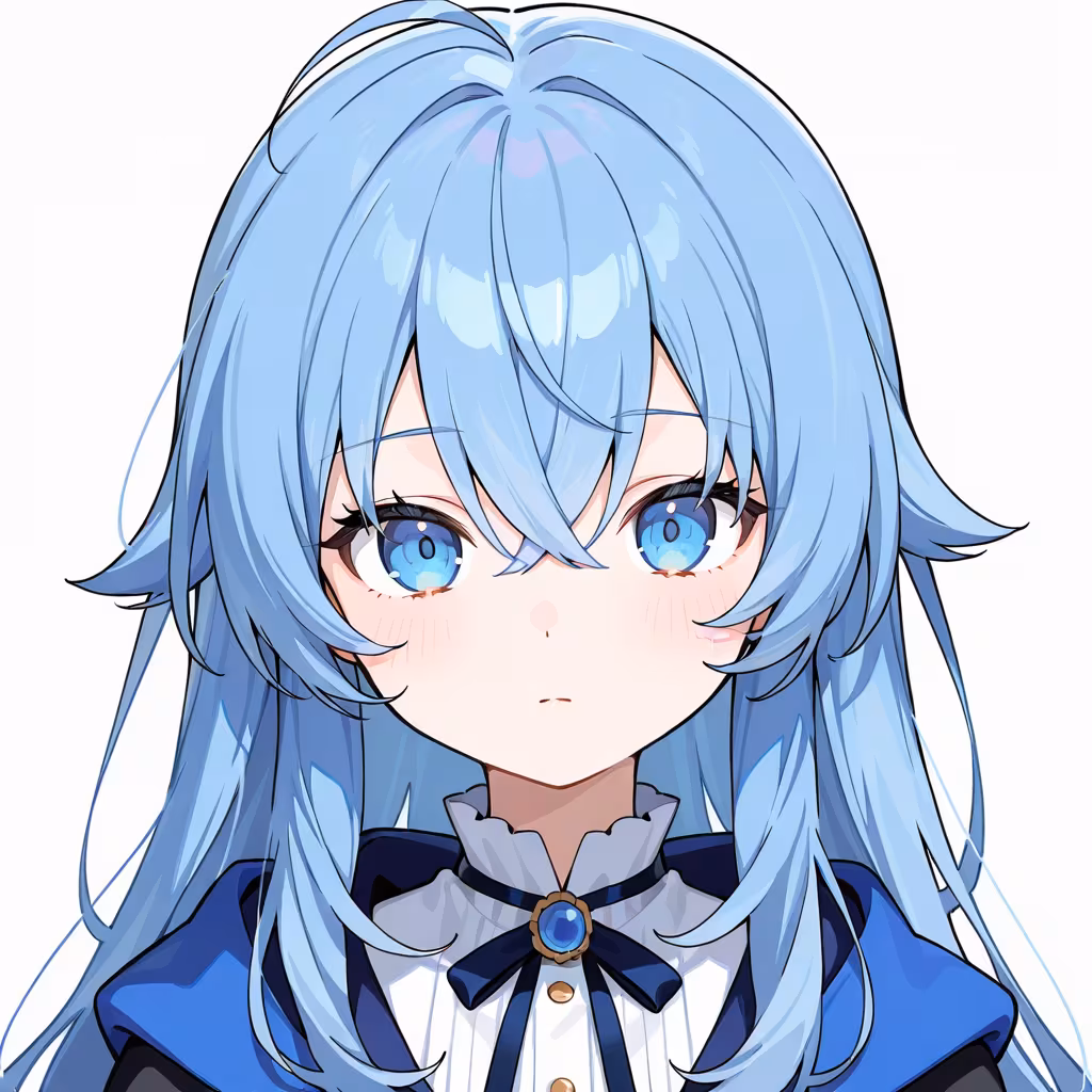 1girl crossed bangs simple background
