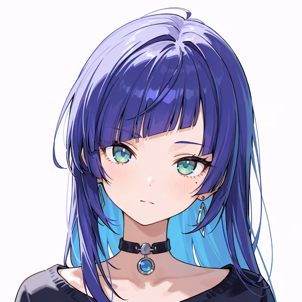 1girl diagonal bangs simple background