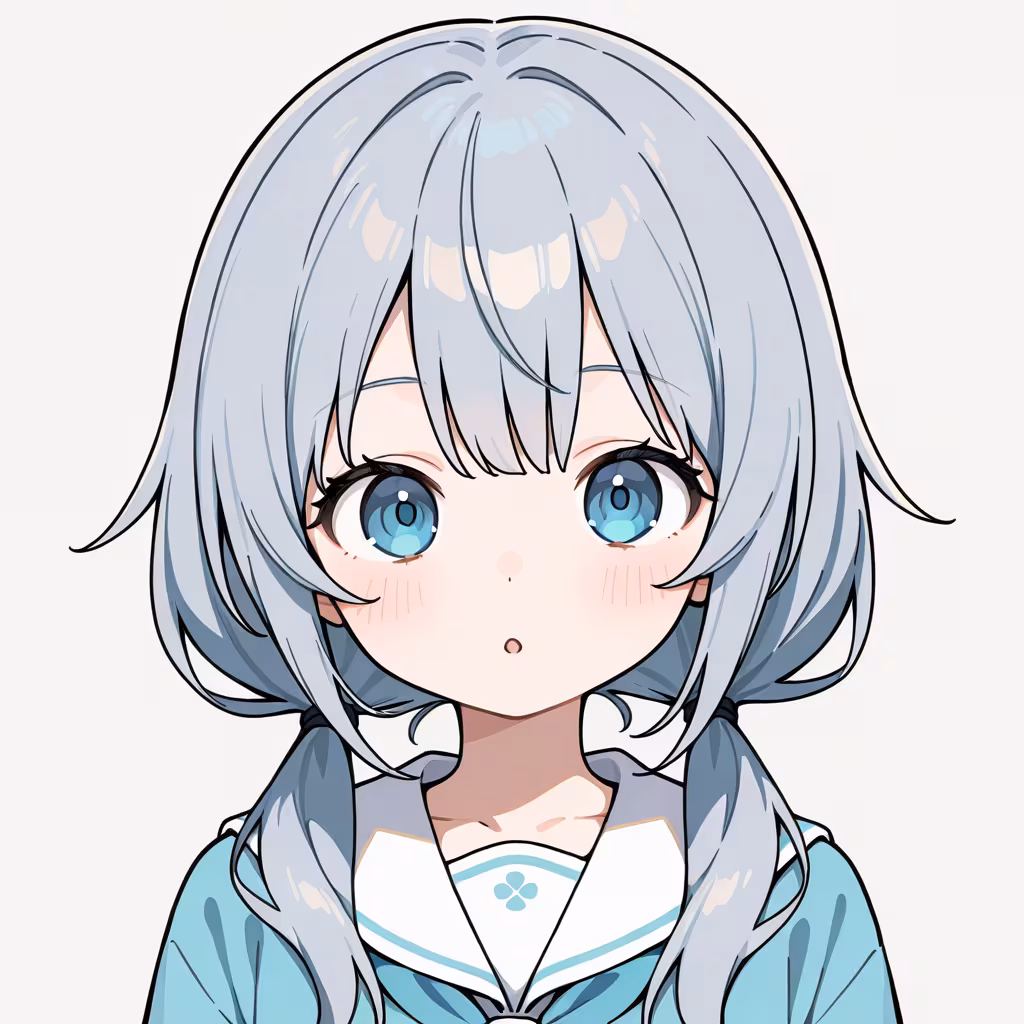 1girl low twin tails simple background