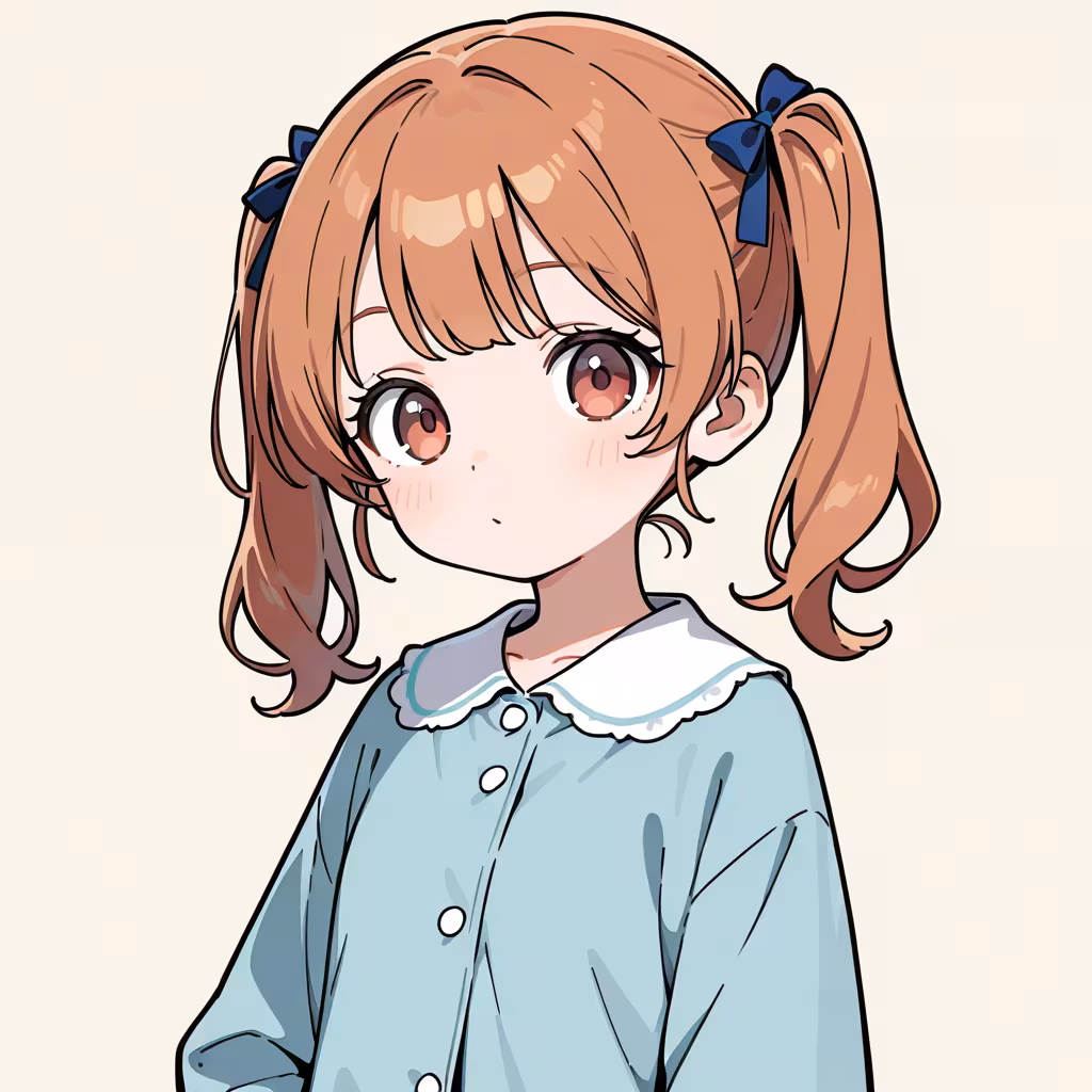 1girl side twin tails simple background