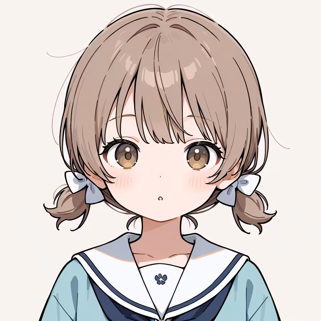 1girl short twin tails simple background