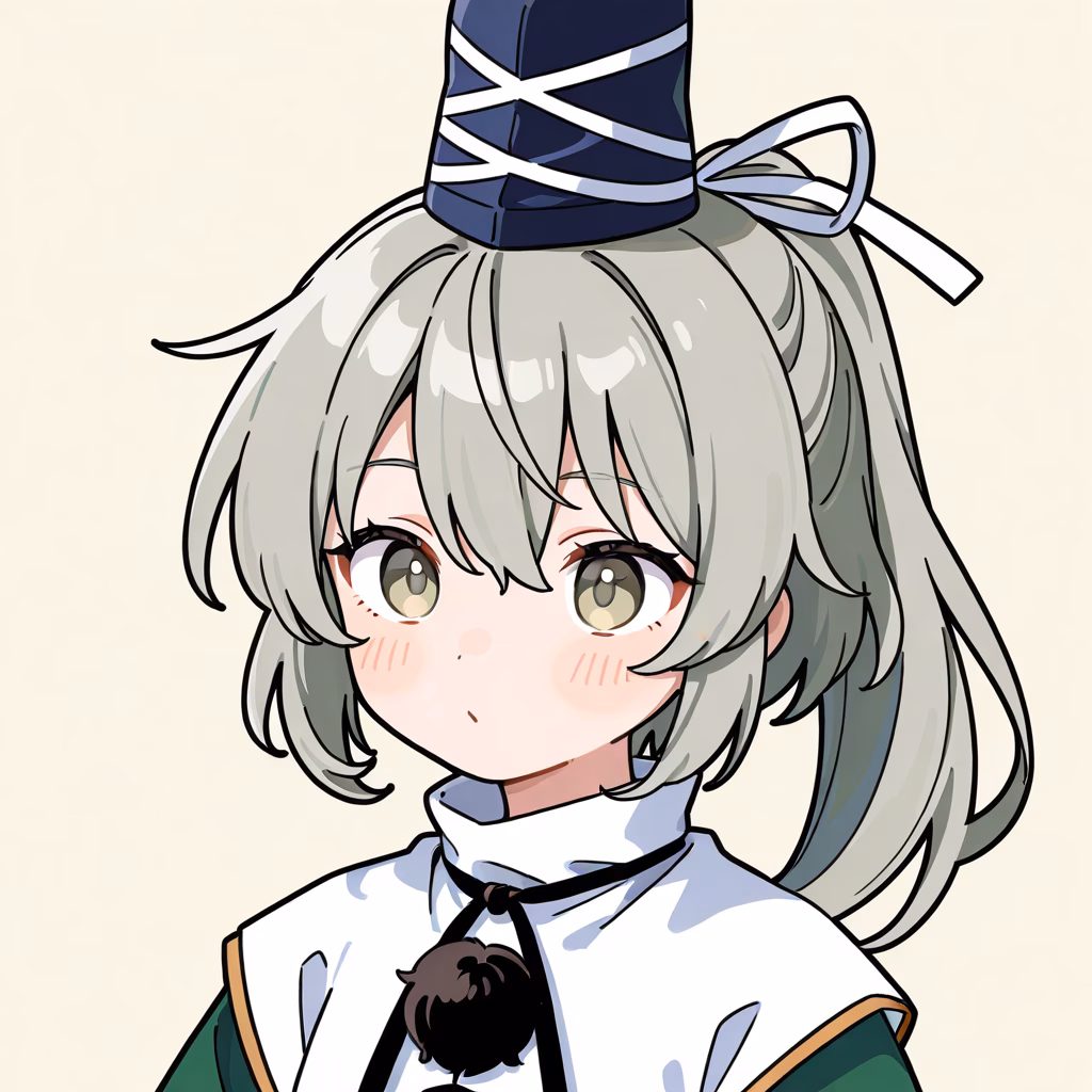 1girl, tate-eboshi, general, simple background