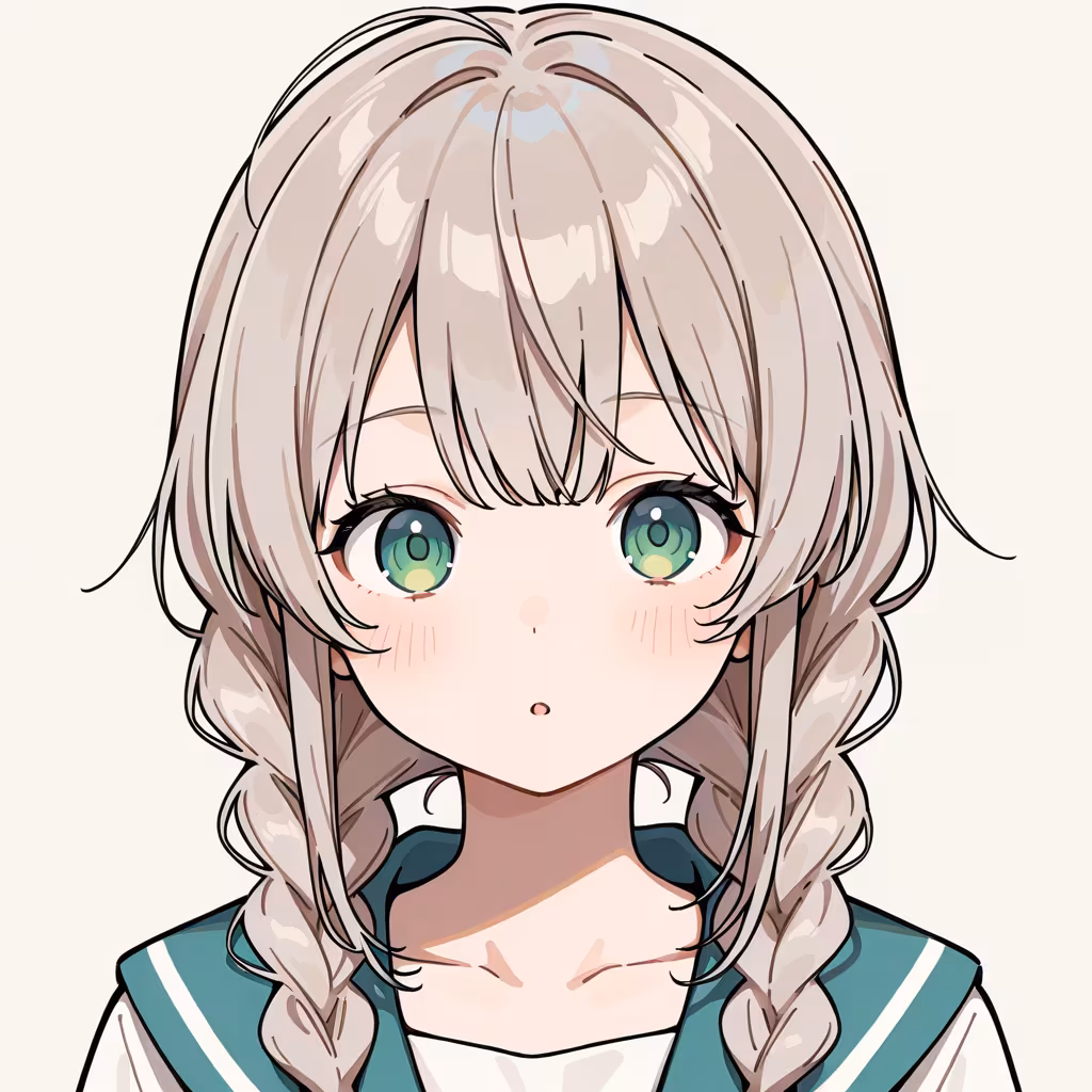 1girl braid simple background