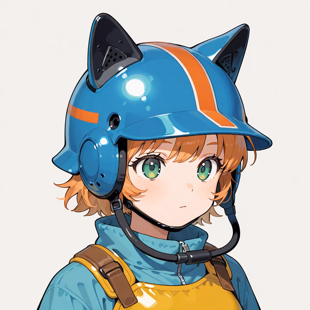 1girl animal ears helmet upper body general simple background