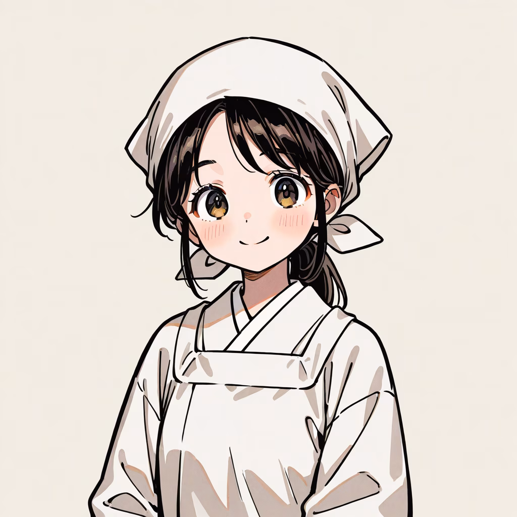 1girl tenugui upper body general simple background