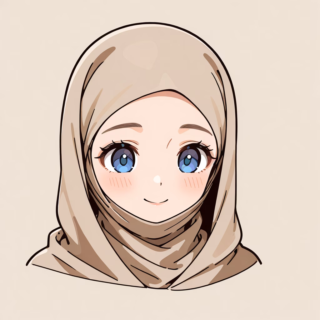 1girl, hijab, general, simple background