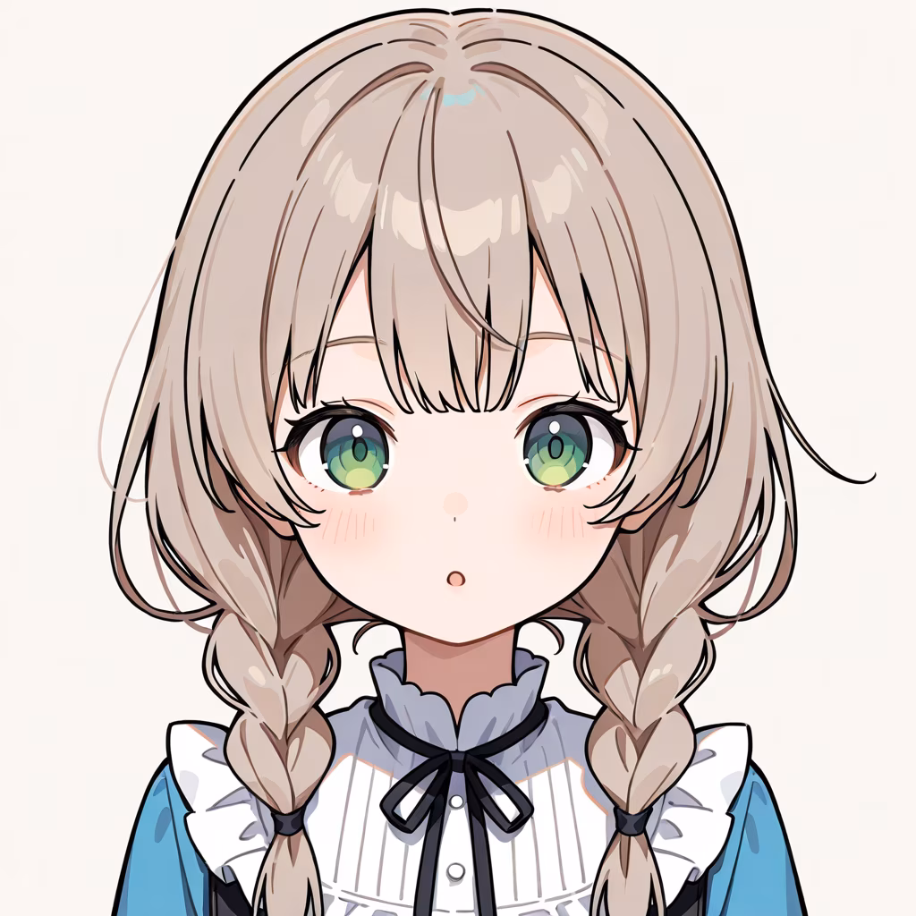 1girl side braids simple background