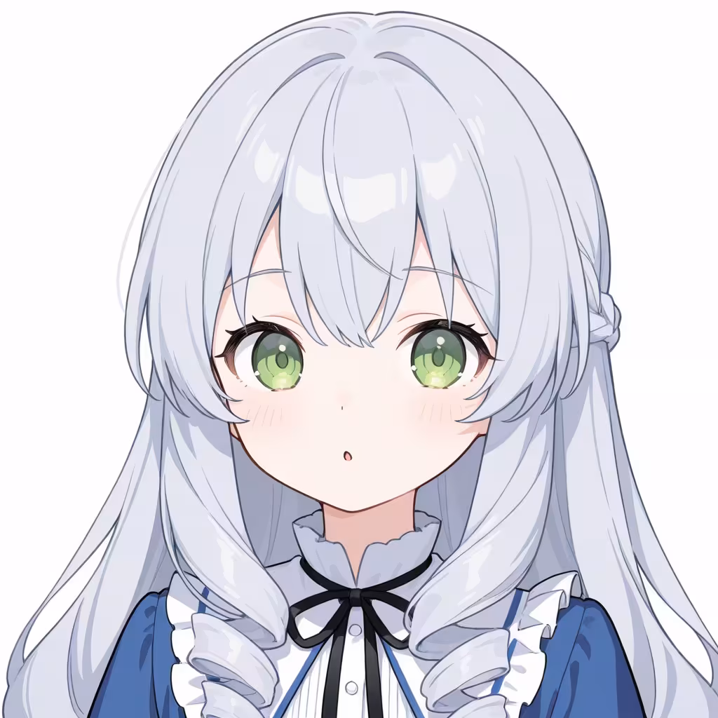 1girl drill sidelocks white background