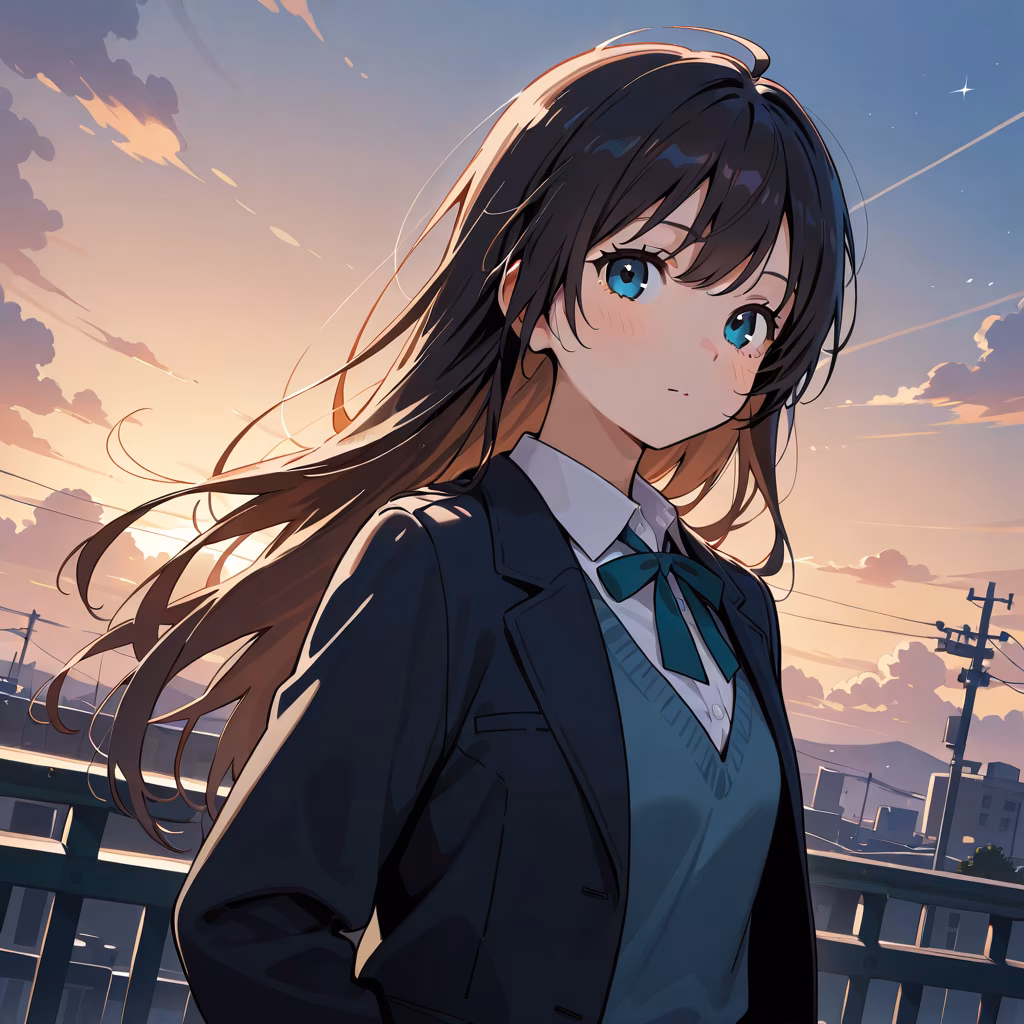 1girl sky