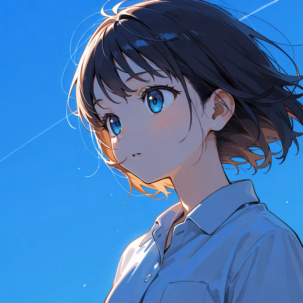 1girl clear sky