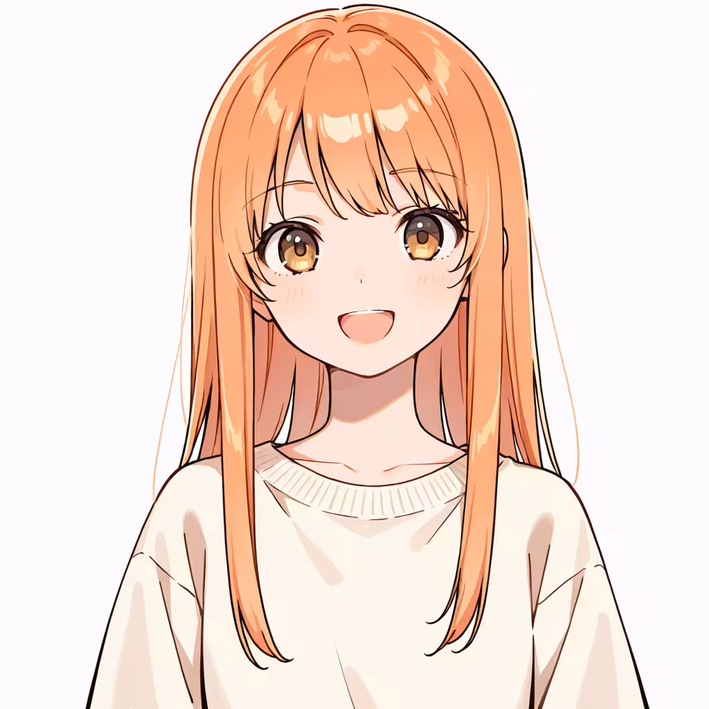 light orange hair - 明るいオレンジの髪色