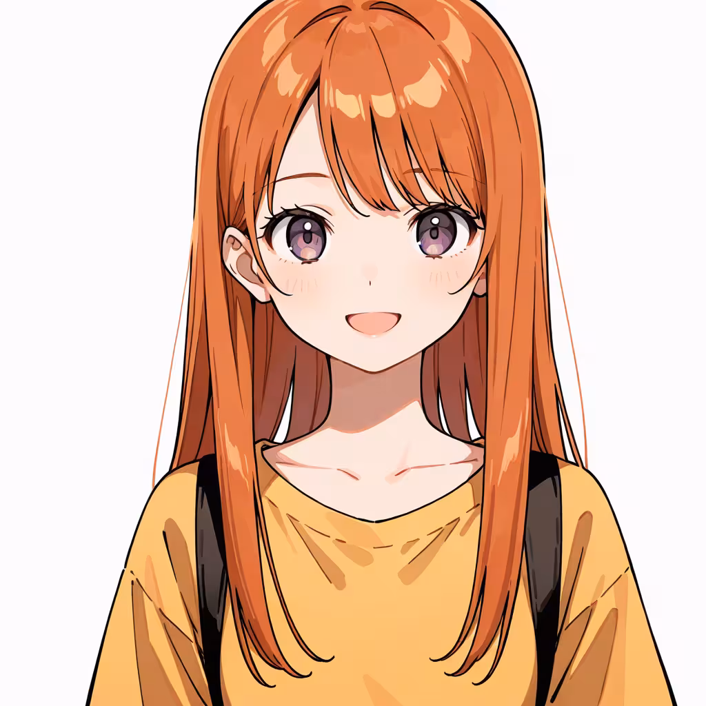 dark orange hair - 暗いオレンジの髪色