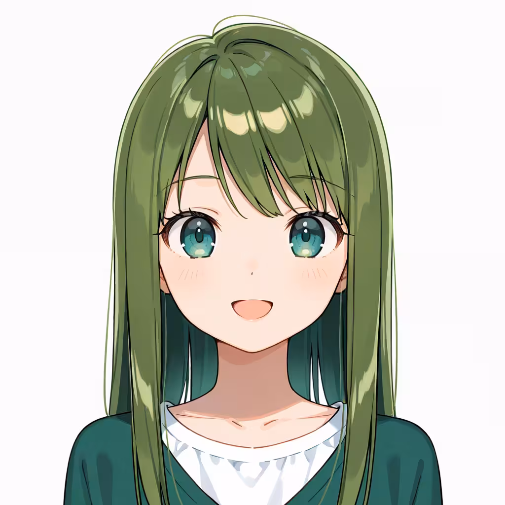 green hair - 緑の髪色