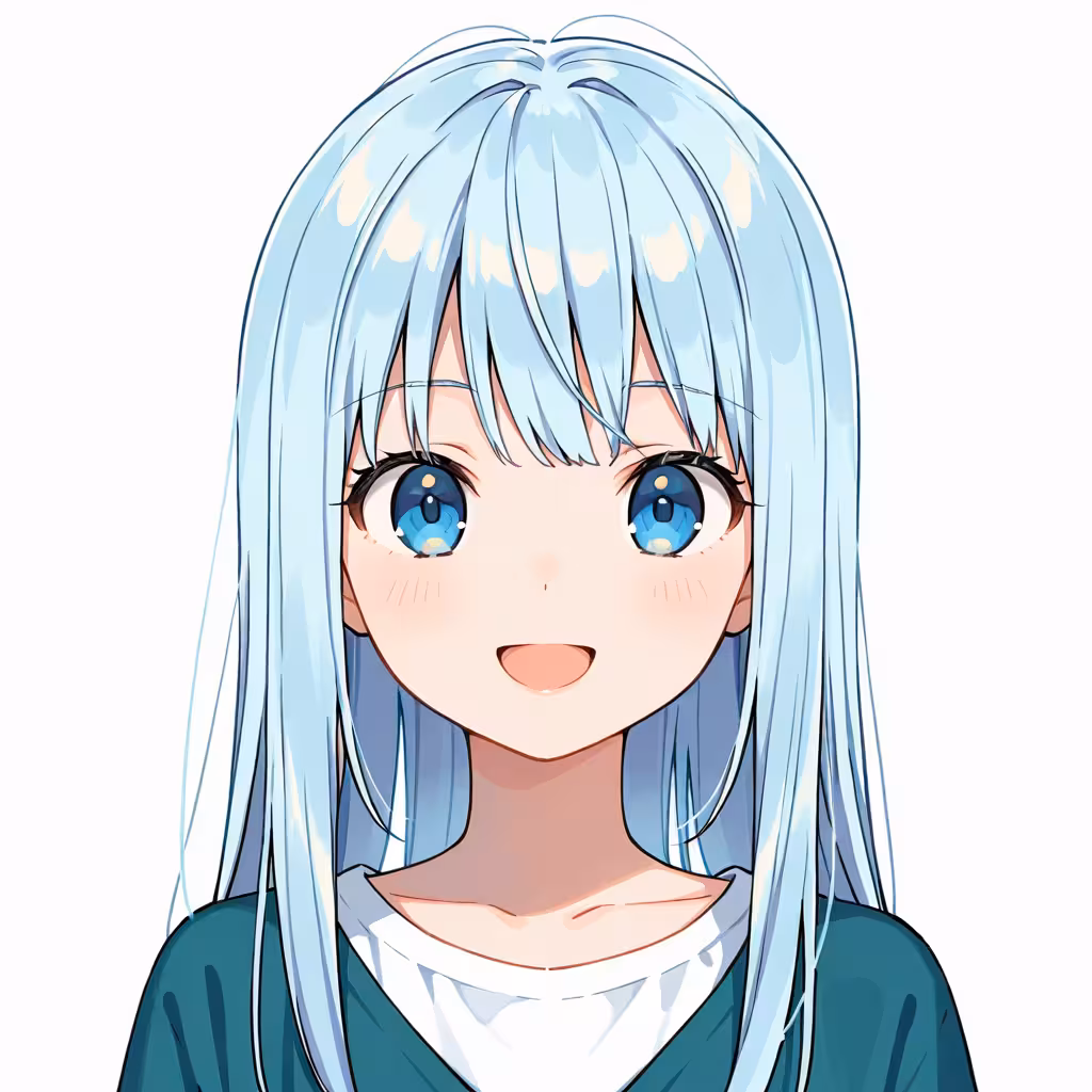 light blue hair - 明るい青の髪色