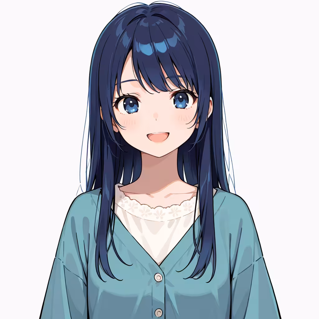 dark blue hair - 暗い青の髪色