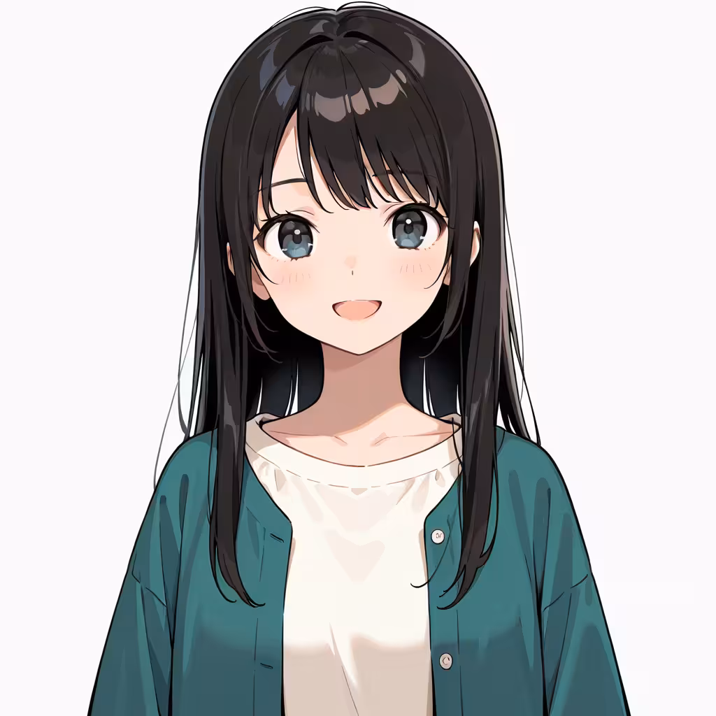 black hair - 黒の髪色