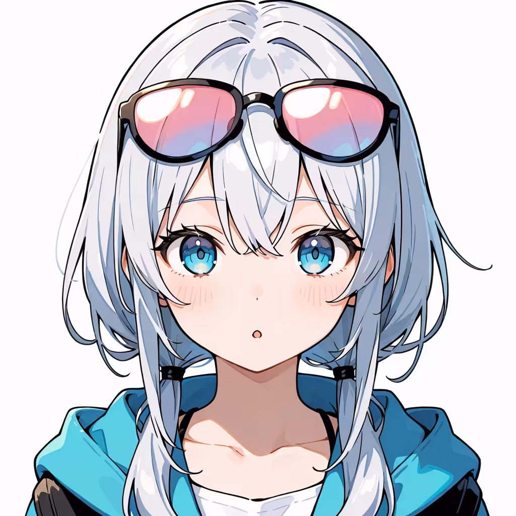 1girl eyewear white background