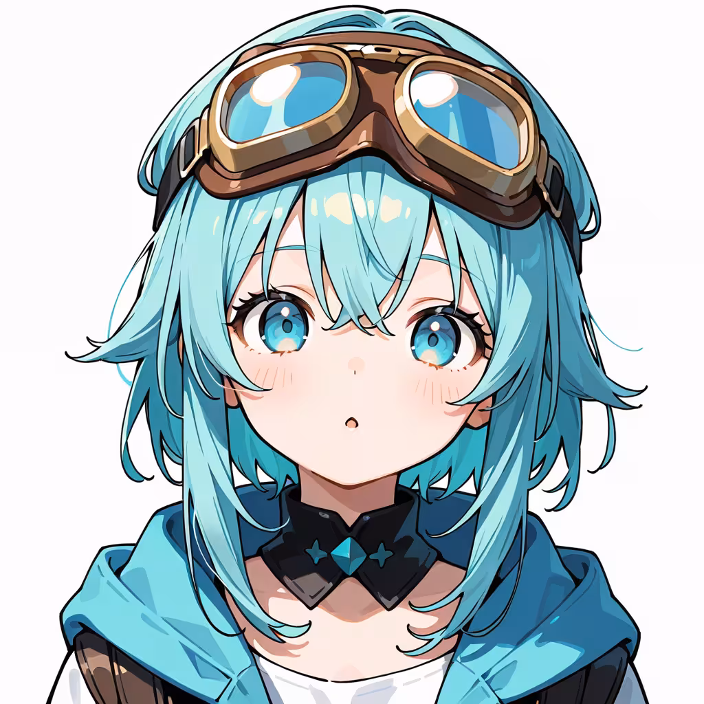 1girl goggles white background