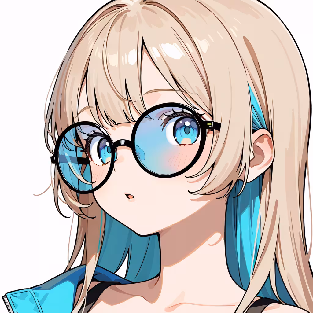 1girl two tone eyewear white background