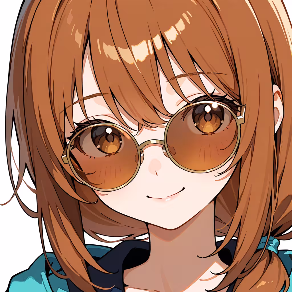 1girl brown tinted eyewear white background