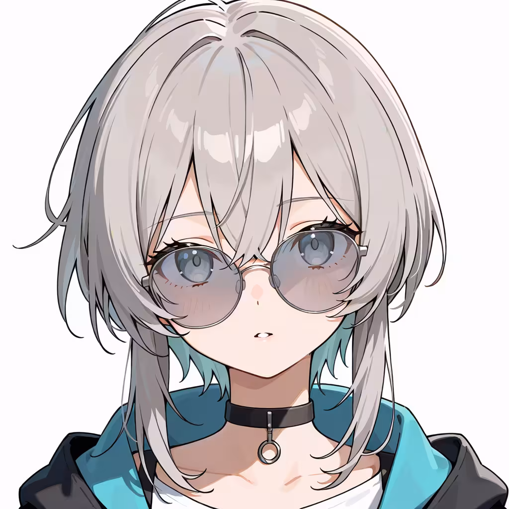 1girl grey tinted eyewear white background