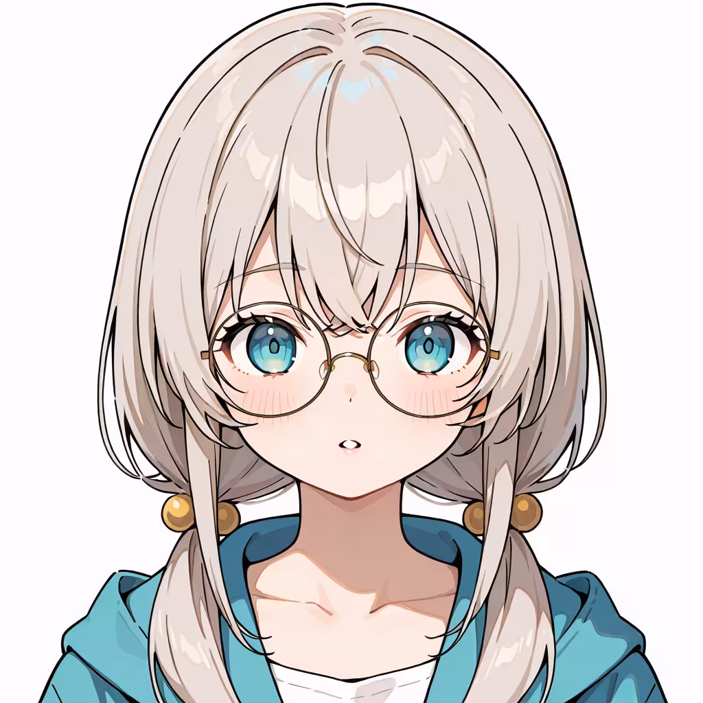1girl round eyewear white background