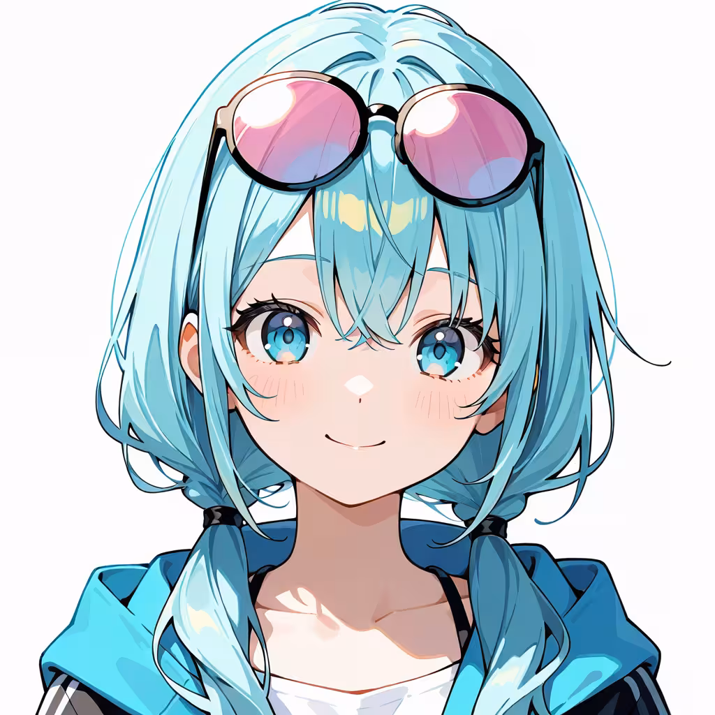 1girl eyewear on head white background
