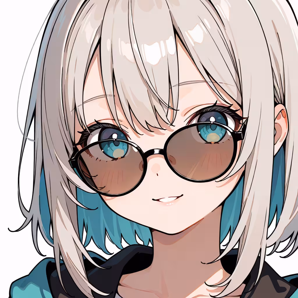 1girl looking over eyewear white background