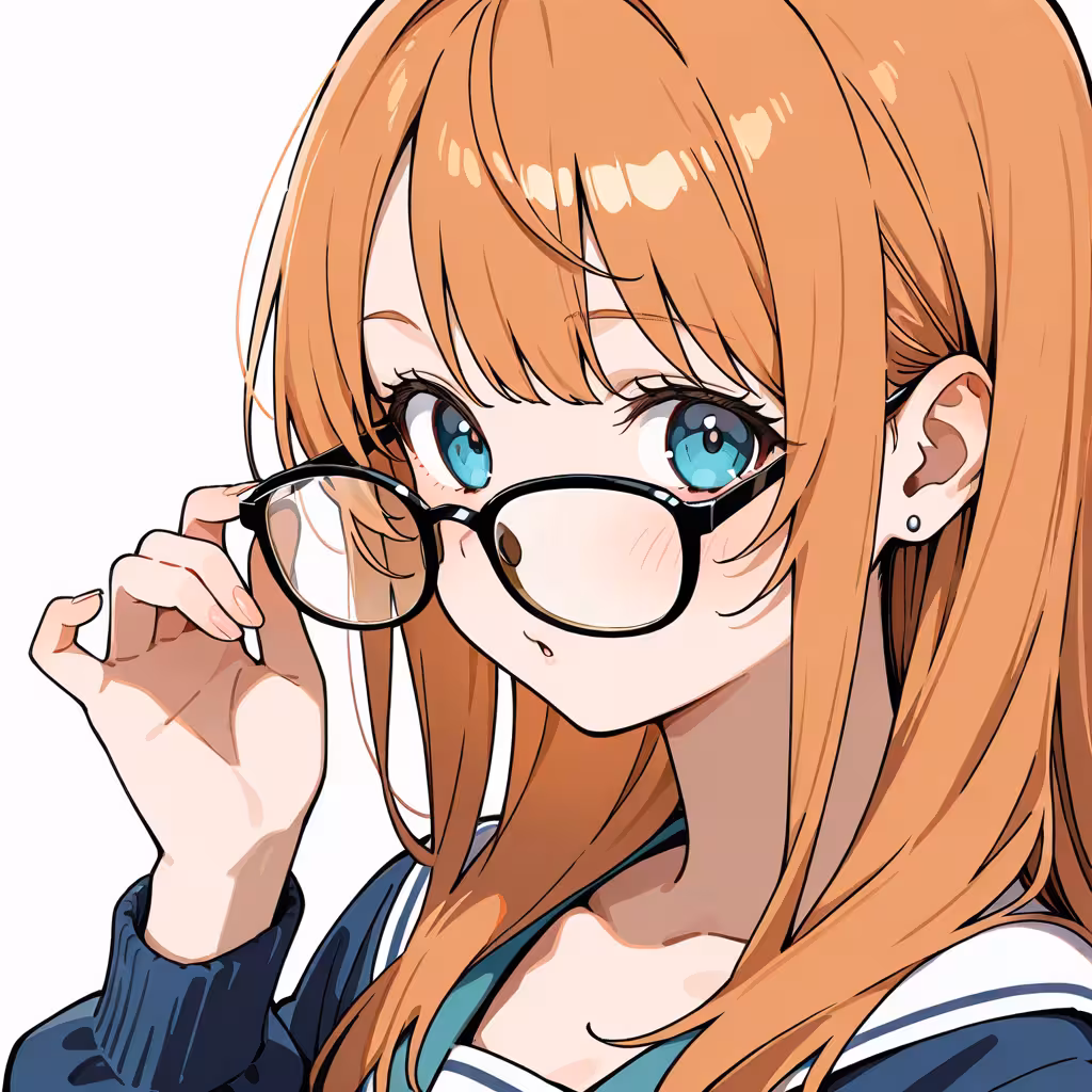 1girl removing eyewear white background