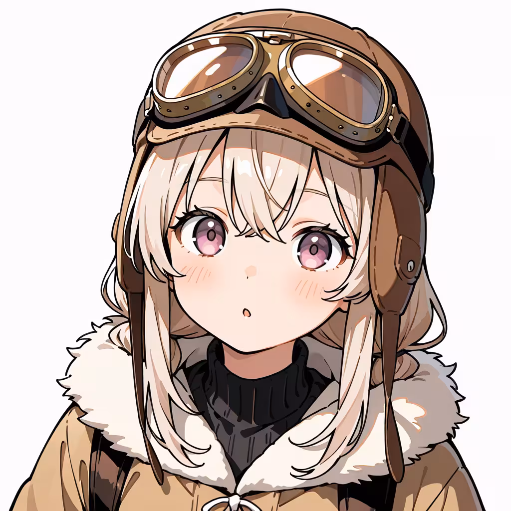 1girl aviator goggles white background