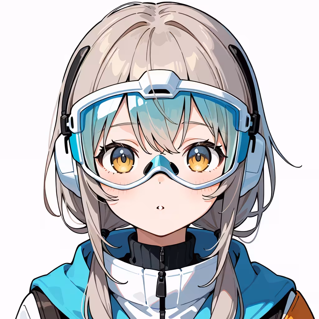 1girl safety glasses white background