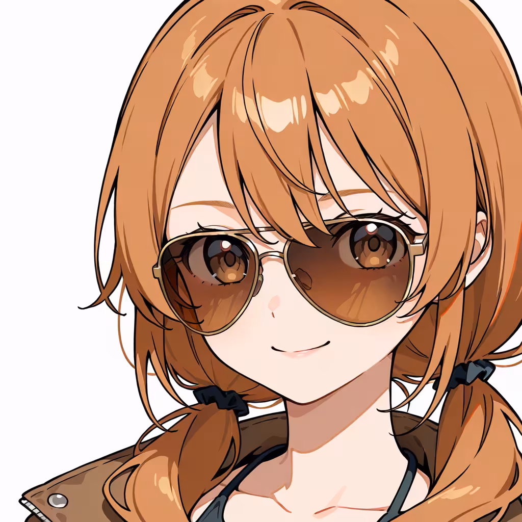 1girl aviator sunglasses white background