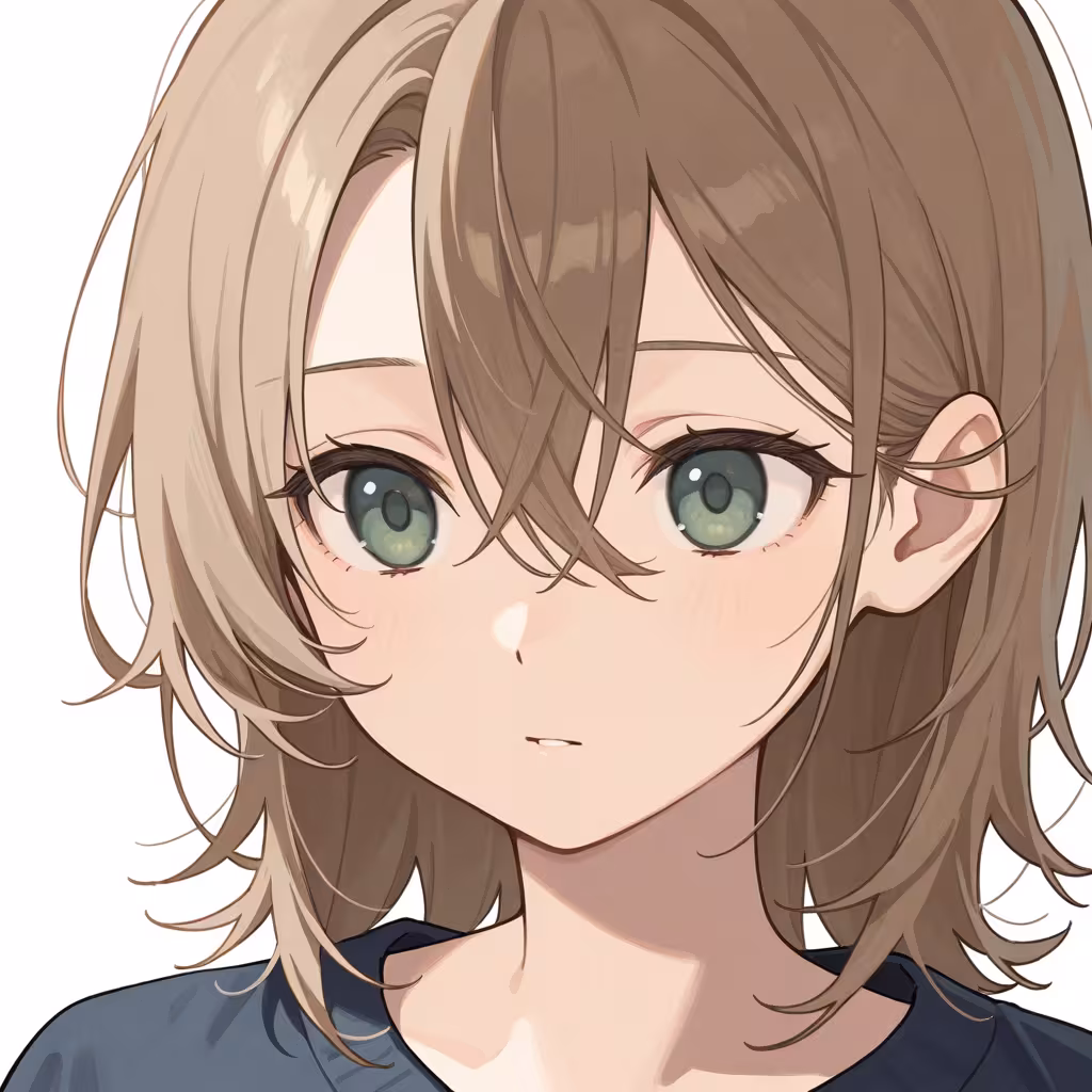 1girl loose hair strand hair between eyes upper body white background